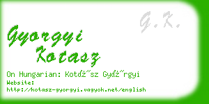 gyorgyi kotasz business card